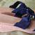 Brand New Size 7 1/2 ITALIAN SHOEMAKER Navy Dutchess Sandals 3 thumbnail