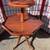 Vintage antique solid mahogany 2 tiered pedestal end table 2 thumbnail