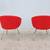 Modern Haworth Collaborate Red Swivel Side Chairs - a Pair Like New 8 thumbnail