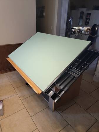 Large Vintage Professional Drafting Table 1