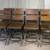 High Extendable Rustic Industrial Dining Table with 8 Chairs ASHLEY 5 thumbnail