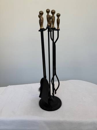 Fireplace Tools & Holder Iron 5 pc Set - $25 (Mountain Brook)63471122410755120