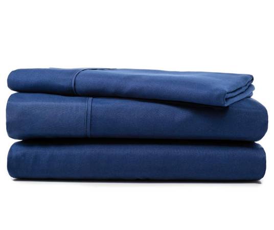 Three Piece Twin Bed Sheet Sets (Dark Blue) 1
