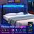 Black Head Board Only with USB Port and LED Lights 1 thumbnail