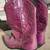 Vintage Acme Women's Purple Cowhide Leather Cowgirl Western Boots 6 thumbnail