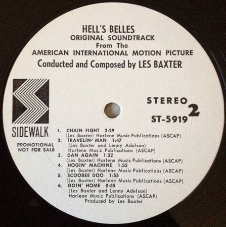 SEALED Hell's Belles (Original Motion Picture Soundtrack) MINT
