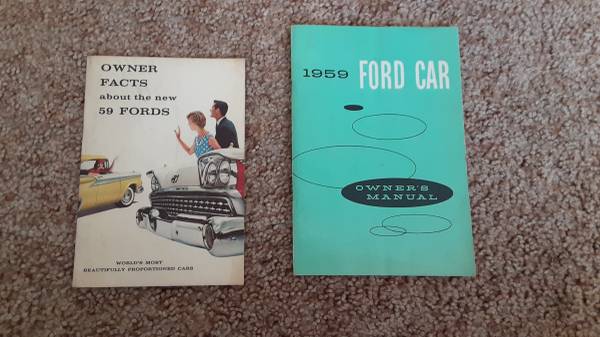 Two 1959 Ford Car Manuals 1