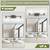 4 Light Vanity Light fixture Over Mirror, Black and Gold Wall Lamp with Clear Gl 2 thumbnail