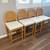 4 Barstools Kitchen White Oak Matching Set w Coffee Table sideboard 6 thumbnail
