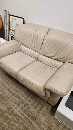 Leather loveseat 1