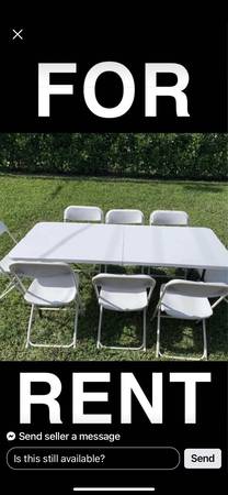 2 mesas y 20 sillas gratis, alquile una casa saltarina todo el día - $2 (todas las áreas)63471414964353124