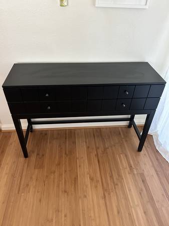 Threshold Black Console Table w/ 4 Drawers – Great Condition 1