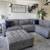 Light Gray sectional couch with storage ottoman 1 thumbnail