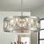 XINGQI 6-Light Modern Chandelier Brushed Nickel Farmhouse Dining Room 2 thumbnail