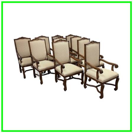 Guy Chaddock Dining Armchairs, Set Of Ten 1