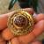 Vintage yellow Gold Pin Victorian Brooch with Natural Ruby Stones 7 thumbnail