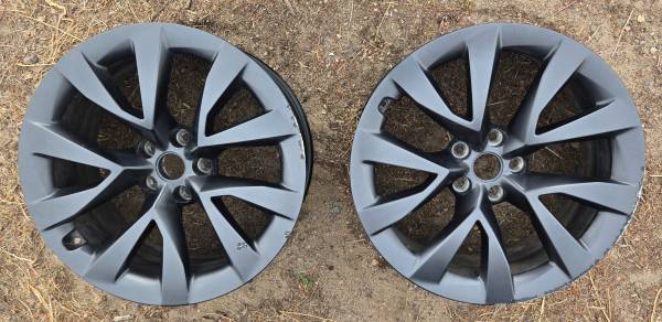Tesla Model X front & rear wheels OEM rims 20" Cyberstream alloy 5x120 1