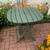 Folding plastic Patio Table  with umbrella hole 29 in tall  top is 29 2 thumbnail