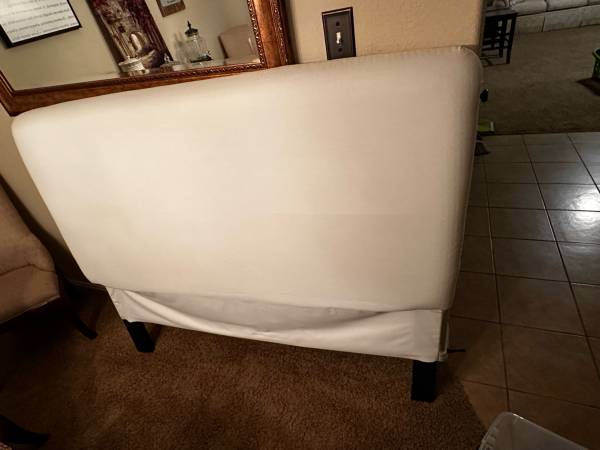 Upholstered padded queen size headboard 1