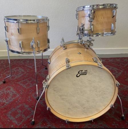 Birch Drum Set: 80’s Tama 12” 14” 18” Bop Kit Conversion 1