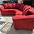 Red Sectional Sofa / Couch - Needs Cleaning - As Is 1 thumbnail