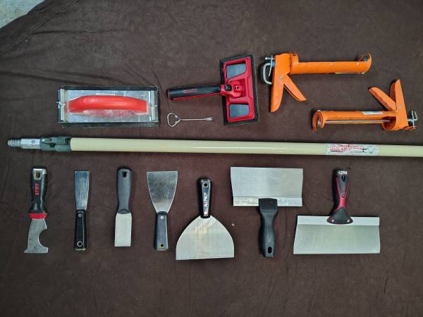 Painting Stuff. Putty Knives. Caulking Guns. Roller Pole. 1