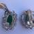 Sterling Emerald and Cubic Zirconia Earrings 2 thumbnail