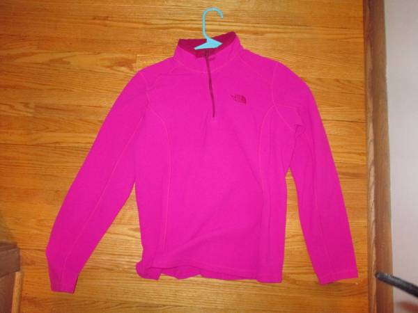 North Face Hot Pink Fleece Jacket Large Womens 1
