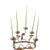 Mid Century Gold Colored Wrought Iron Japanese Lotus Candelabra Center 3 thumbnail