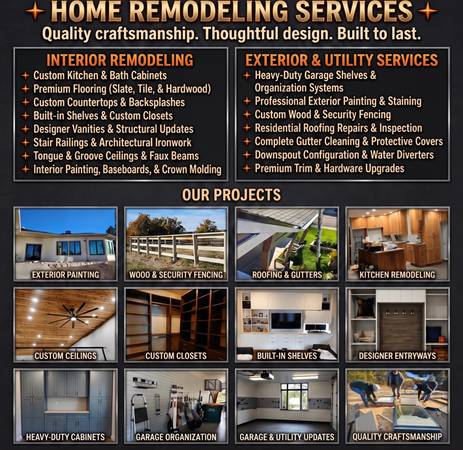 Home Remodeling * Master Carpenter * Gutter Cleaning * Gutter Guards 1
