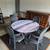 French Country Round Pedestal Dining Set Table & 4 Cane-Back Armchairs 13 thumbnail