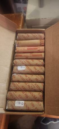 coins copper pennies 1960-1979 plus rolls of 1981 1