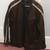 Perry Ellis mens large brown leather race jacket 1 thumbnail
