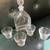Clear glass decanter and four liquor glasses 2 thumbnail