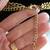 Vintage Gold Tone 3-Strand Beaded Statement Necklace 2 thumbnail