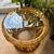 Side Table- BAMBOO Drum Shaped with Round Glass Top for The Mandarin Collection 4 thumbnail