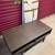 Ikea modern dark wood coffee table w glass topper 3 thumbnail