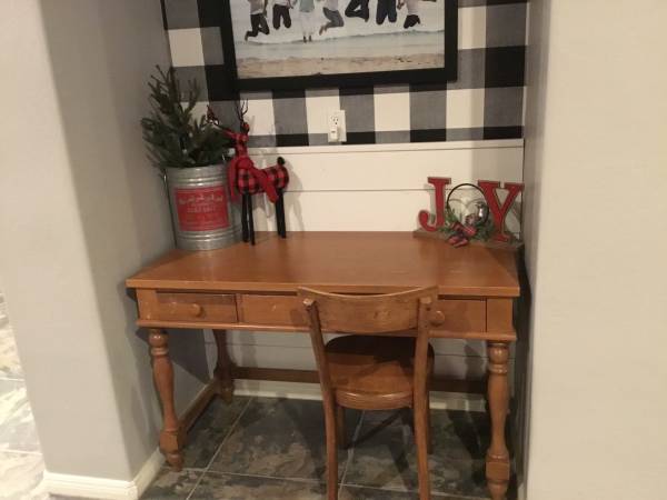 Vintage wood desk 1