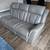 Gray Leather Reclining Couch 1 thumbnail