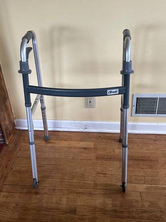 Drive Folding Walker 3" Wheels 1