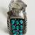 VTG Navajo Signed Sterling Turquoise Watch Cuff 104.3 Grams 2 thumbnail