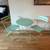 Folding Metal Dining Table | Bistro Table and Two Chairs - 75 Total 4 thumbnail