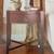 Classic Glamour Collection Side Table with Glass Top, Cherry Finish 1 thumbnail