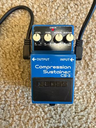 Boss compression sustainer CS-3 💥 vintage guitar pedal 1