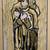 original signed Biblical Job (?) framed painting black white gold 2 thumbnail