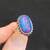 Duochrome Pink and Blue Silver Ring Size 7 2 thumbnail