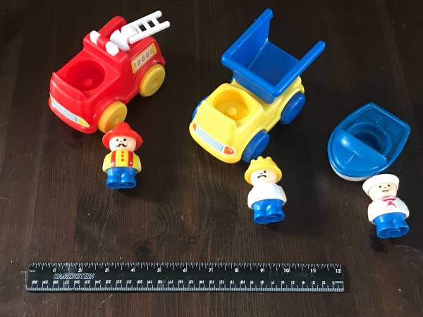 3 Little Men with Their Vehicles 1