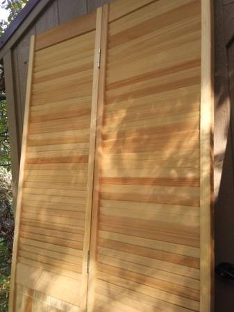 Pine louvered door sections 1
