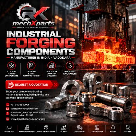 Industrial Forging Components Manufacturer in India RK MechXParts 1