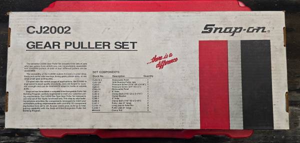 Snap On Tools USA CJ2002 Bar Type Gear Puller Set With Tray - $400 (Aston)63443697982593121